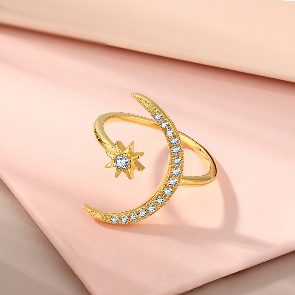 [OAK JURI]Eternity Moon & Star Ring