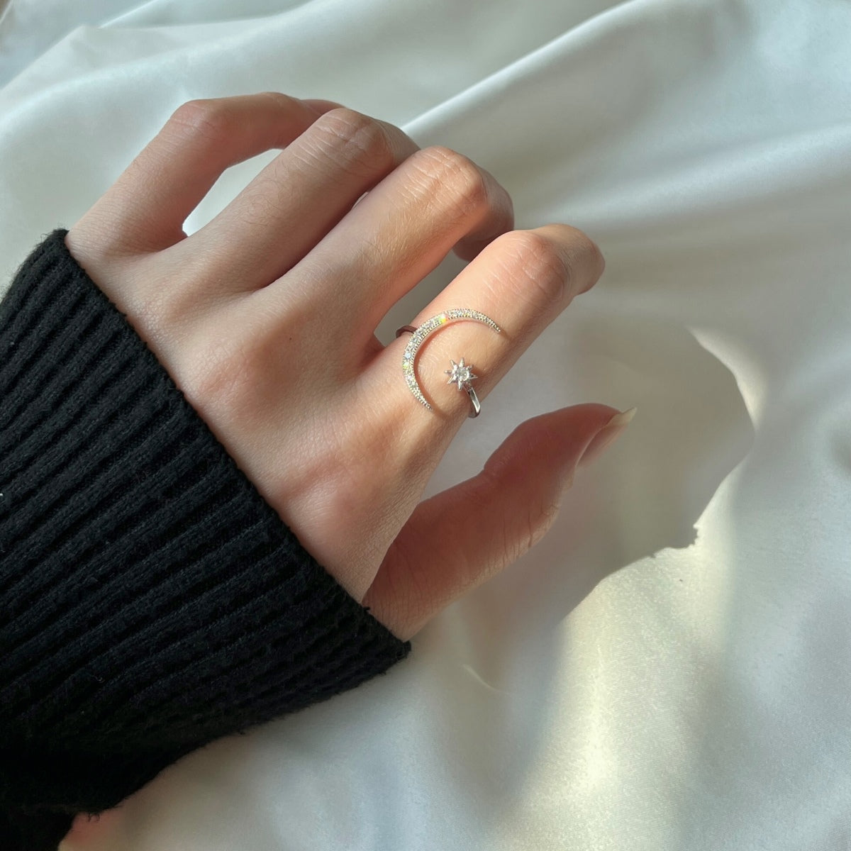 [OAK JURI]Eternity Moon & Star Ring
