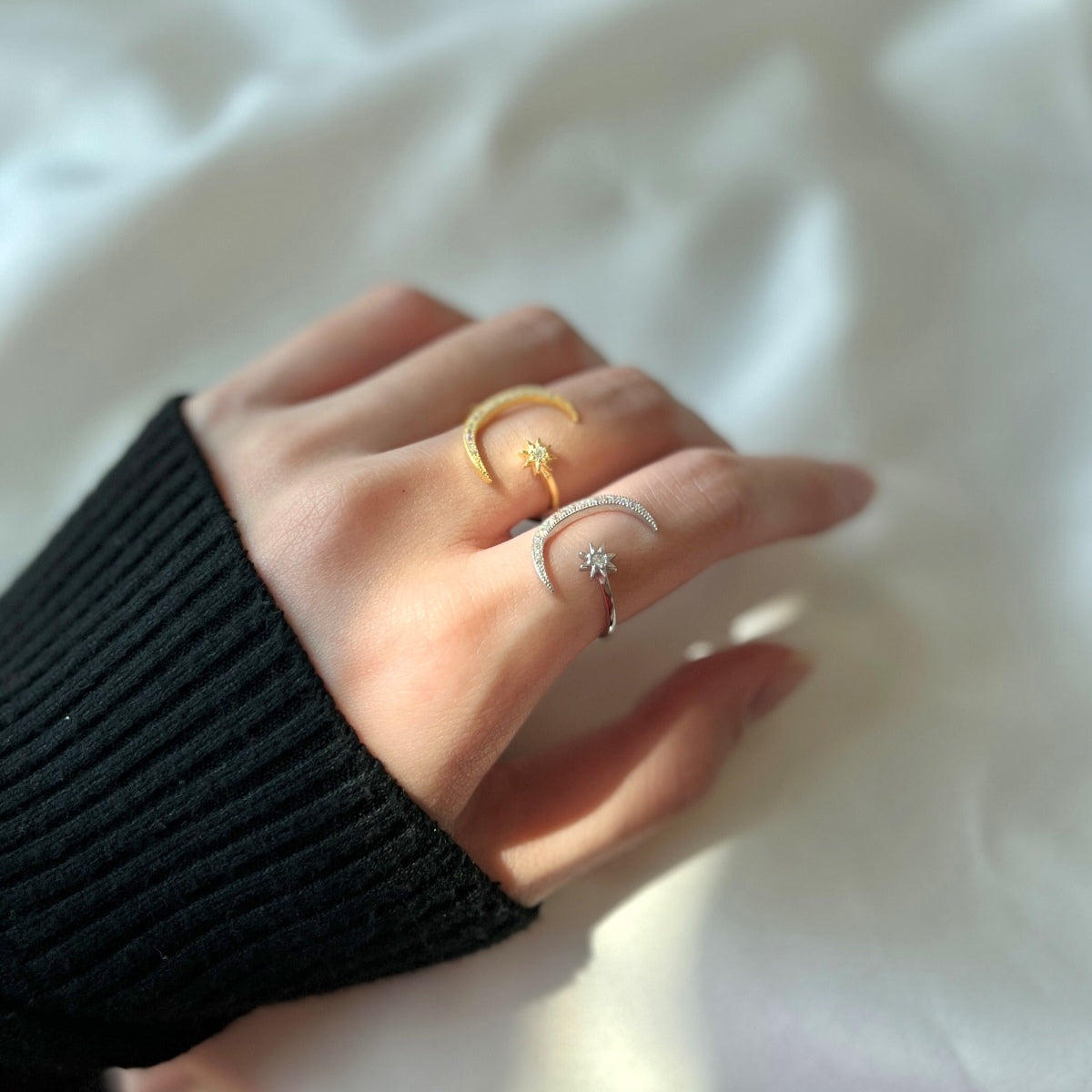 [OAK JURI]Eternity Moon & Star Ring