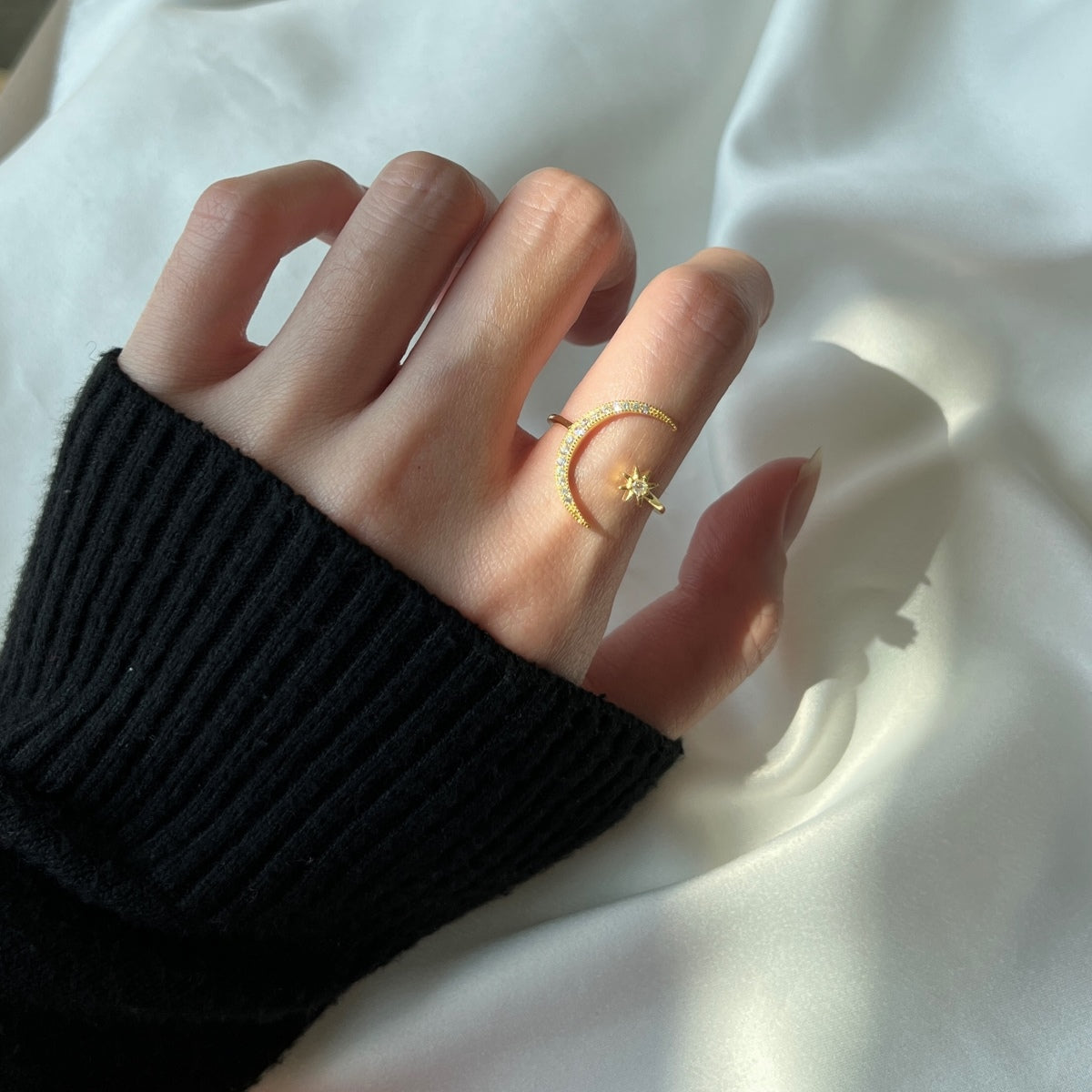 [OAK JURI]Eternity Moon & Star Ring