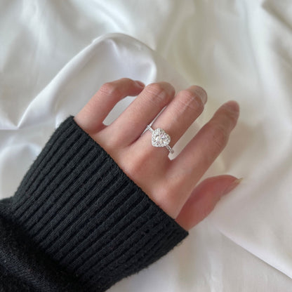 [OAK JURI]Eternity Splashy Romantic Heart Shape Lover Ring