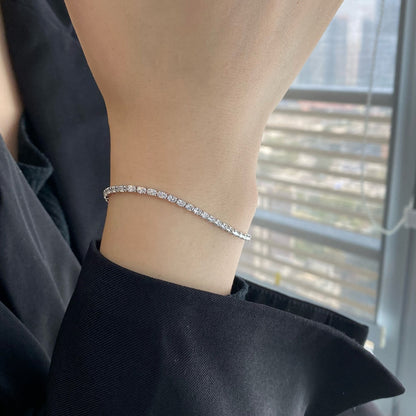 [OAK JURI]Elegant Emerald Cut Daily Bracelet