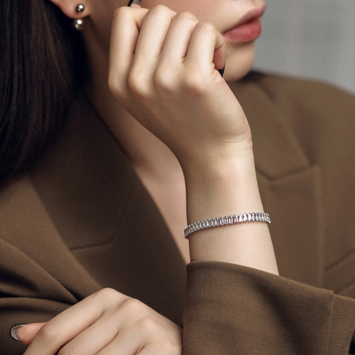 [OAK JURI]Exquisite Emerald Cut Daily Bracelet