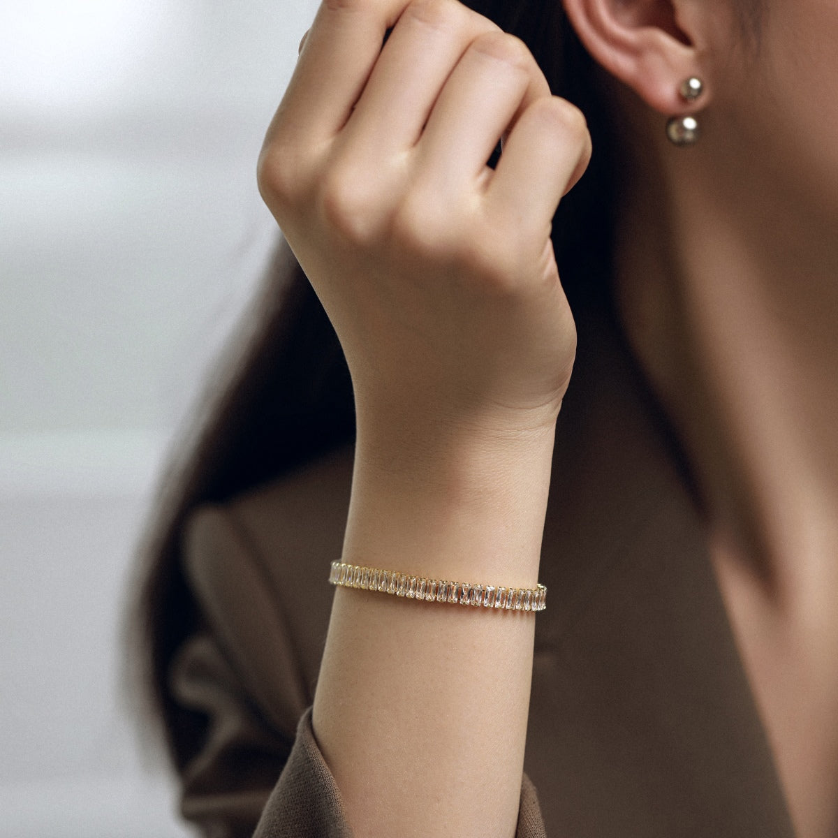 [OAK JURI]Exquisite Emerald Cut Daily Bracelet