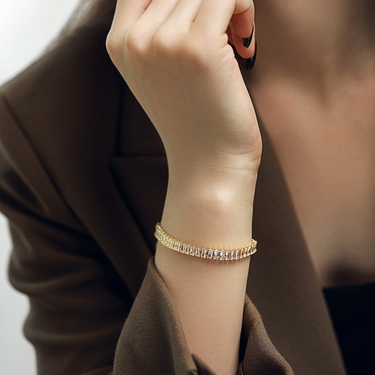 [OAK JURI]Exquisite Emerald Cut Daily Bracelet