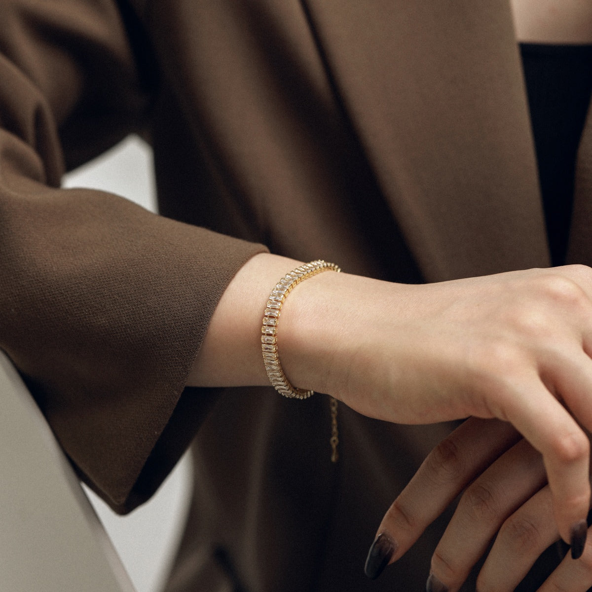 [OAK JURI]Exquisite Emerald Cut Daily Bracelet
