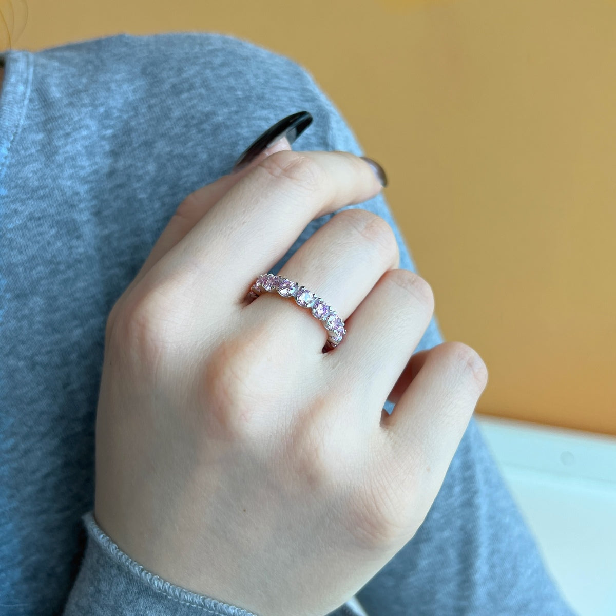 [OAK JURI]Eternity Round Cut Tennis Ring