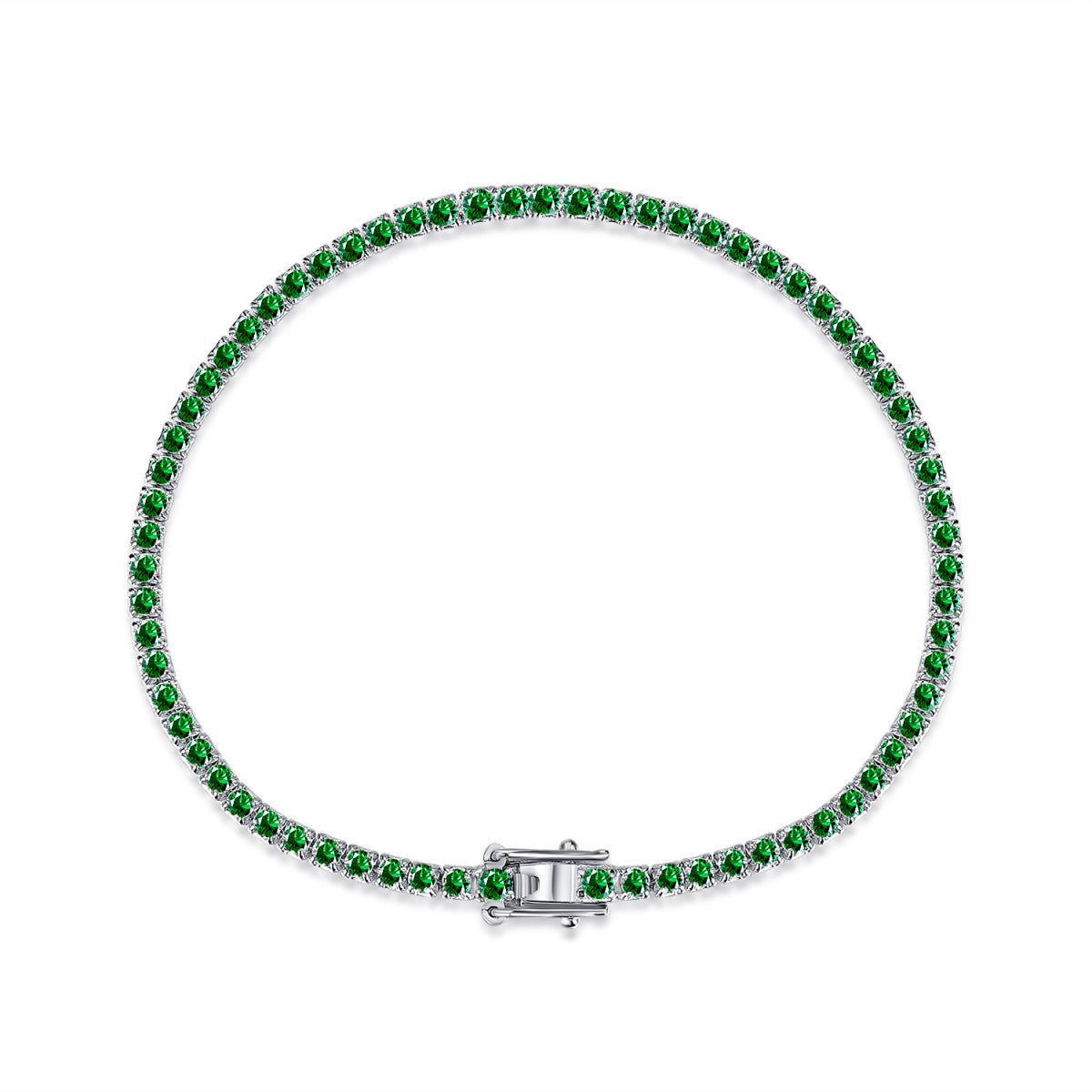 [OAK JURI]Dazzling Colorful Round Cut Daily Bracelet