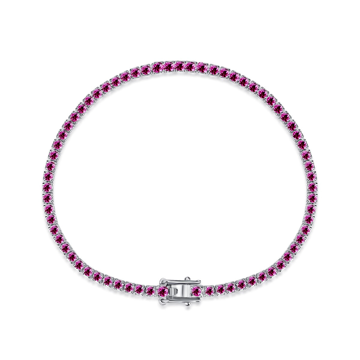 [OAK JURI]Dazzling Colorful Round Cut Daily Bracelet