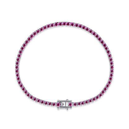 [OAK JURI]Dazzling Colorful Round Cut Daily Bracelet