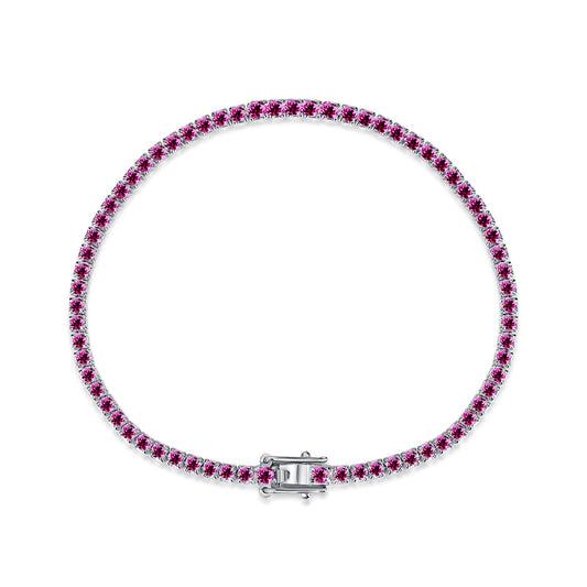 [OAK JURI]Dazzling Colorful Round Cut Daily Bracelet