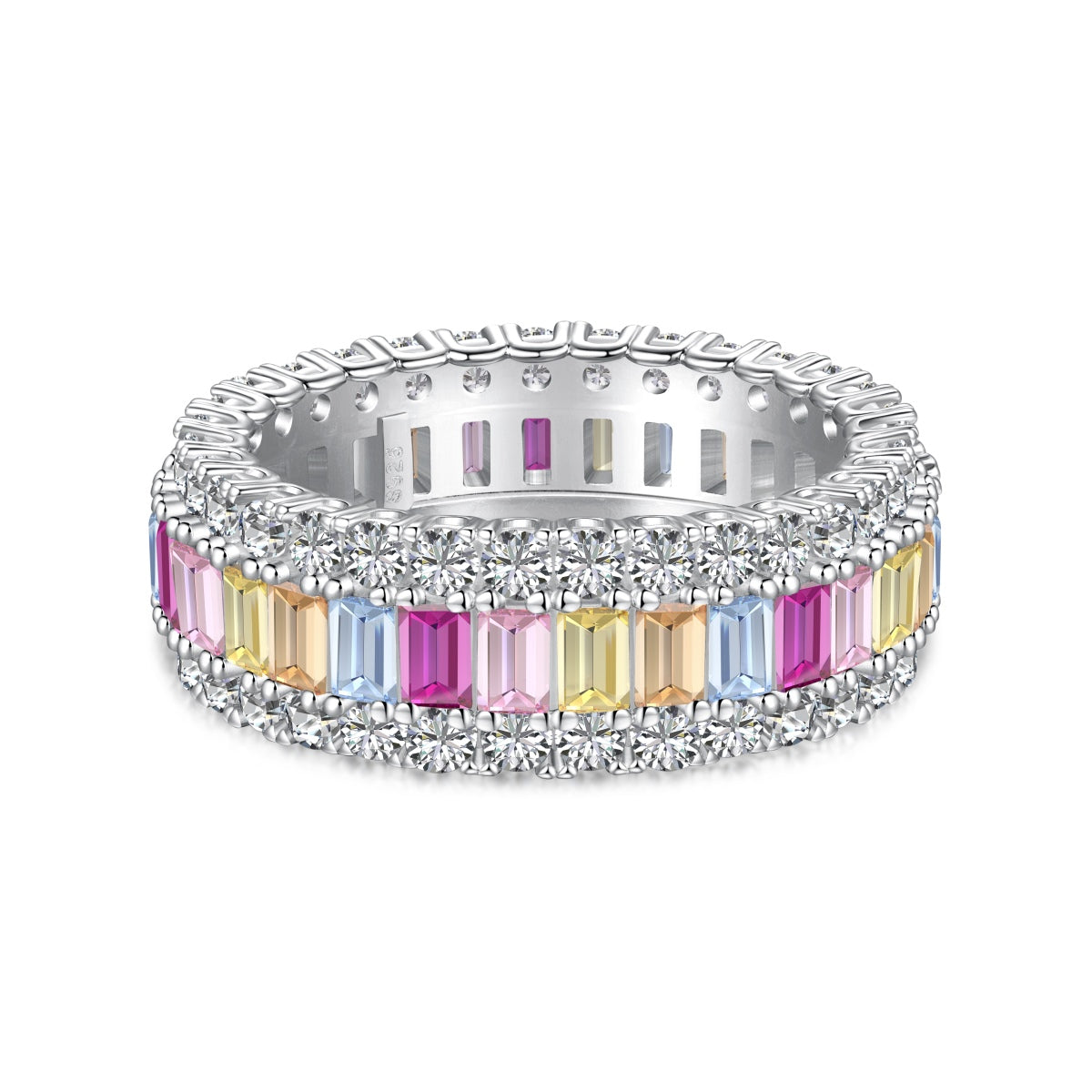 [OAK JURI]Dainty Colorful Radiant Cut Daily Ring