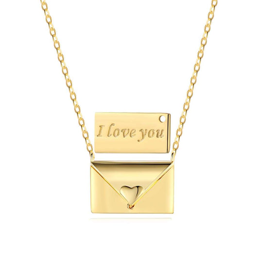 [OAK JURI]Envelope Heart Shape Mother's Day Necklace
