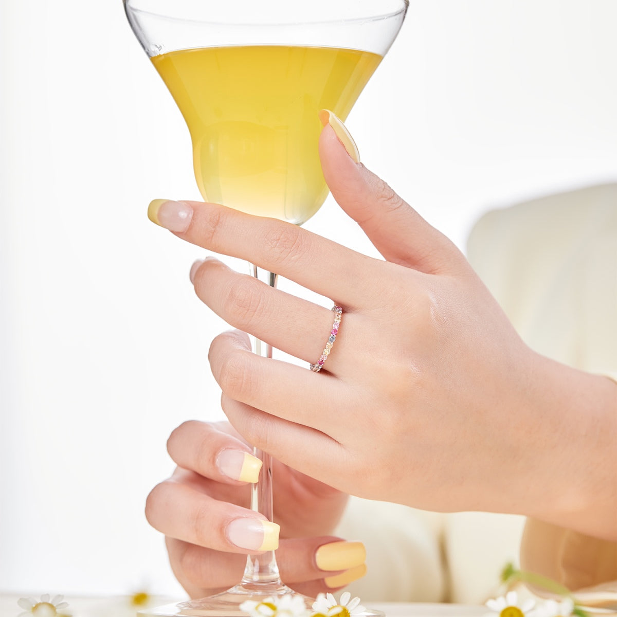 [OAK JURI]Elegant Vivid Round Cut Daily Ring