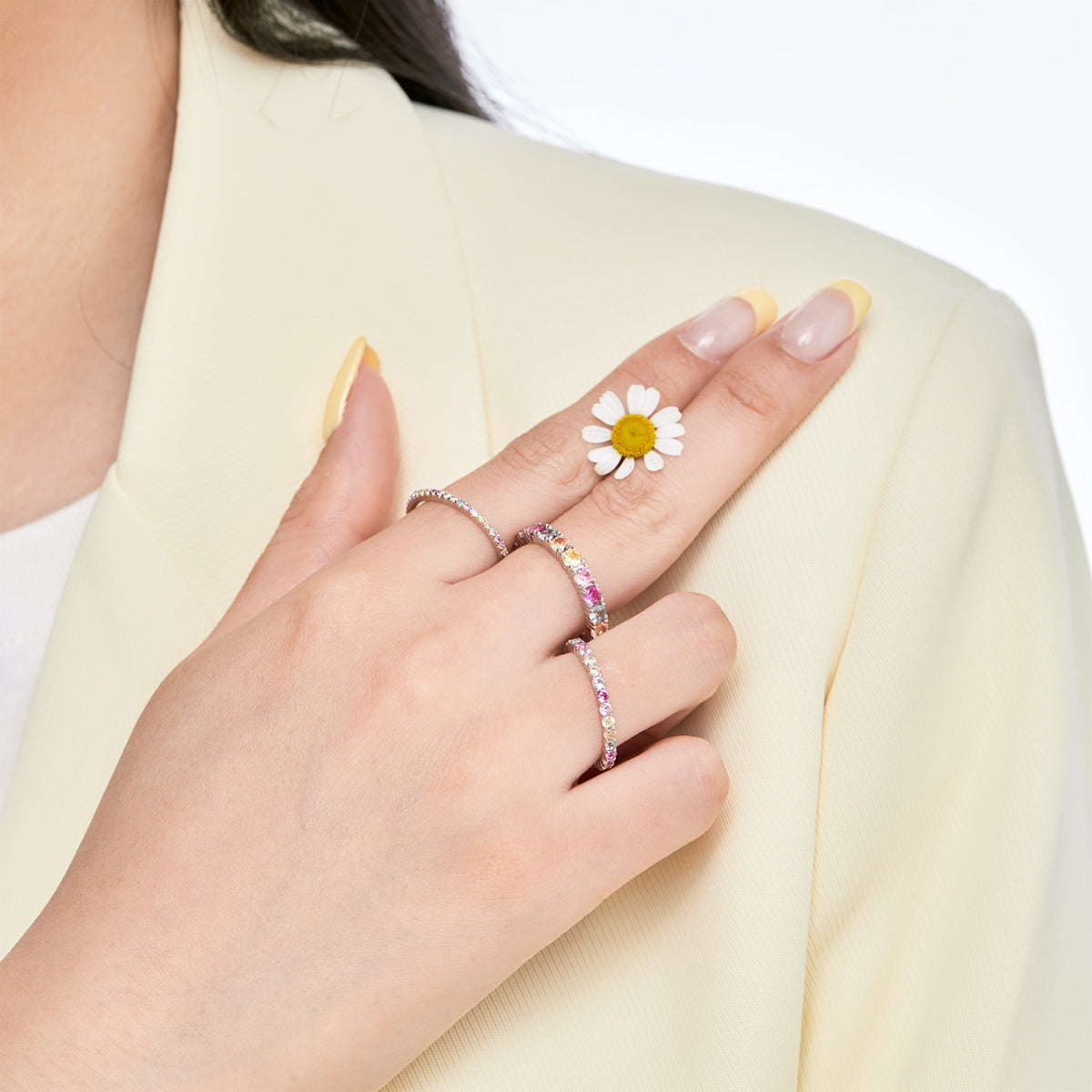 [OAK JURI]Elegant Vivid Round Cut Daily Ring