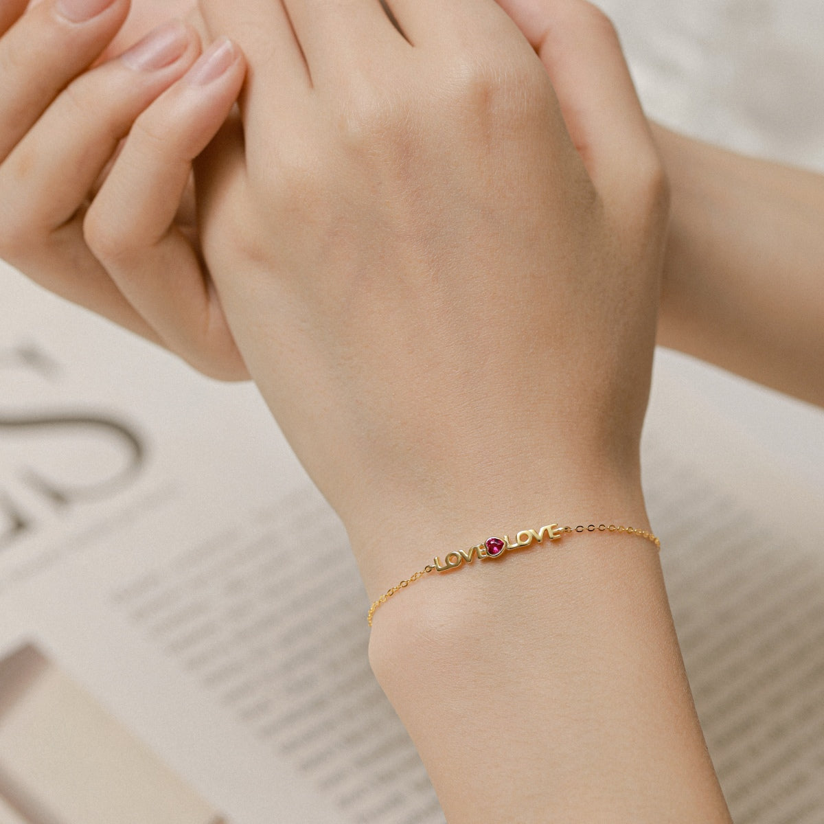 [OAK JURI]Romantic Heart Shape Lover Bracelet