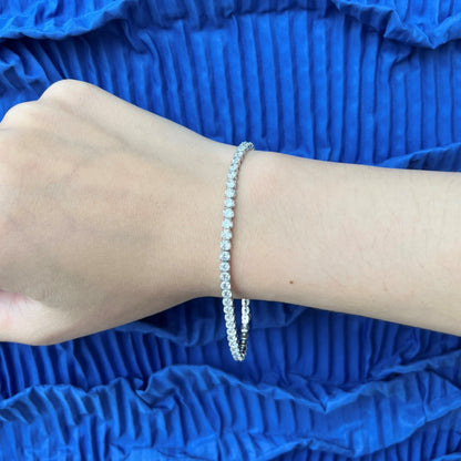 [OAK JURI]Sparkling Round Cut Daily Bracelet