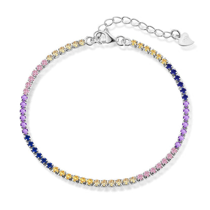 [OAK JURI]Radiant Shinning Princess Cut Tennis Bracelet