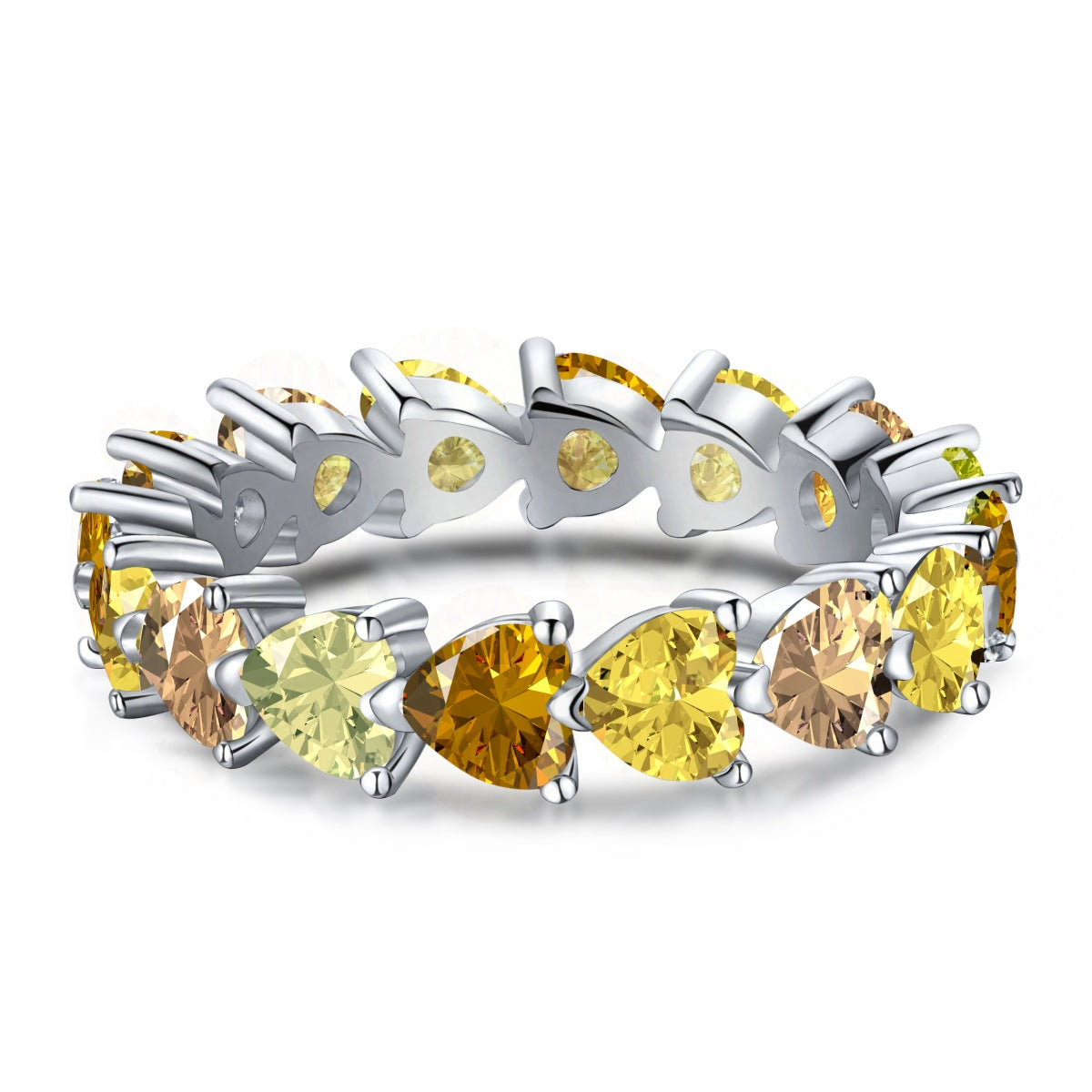 [OAK JURI]0.25 Carat Radiant Romance Heart Cut Lover Ring