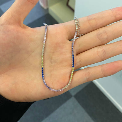 [OAK JURI]Radiant Shinning Princess Cut Tennis Bracelet