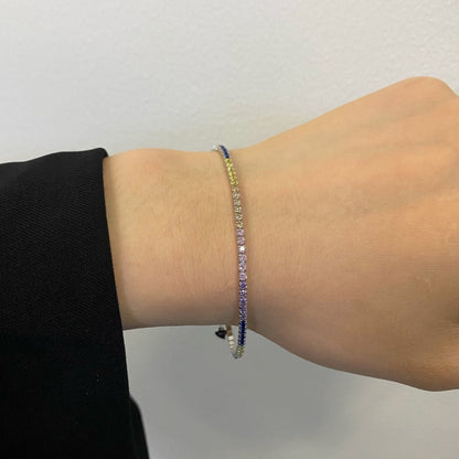 [OAK JURI]Radiant Shinning Princess Cut Tennis Bracelet
