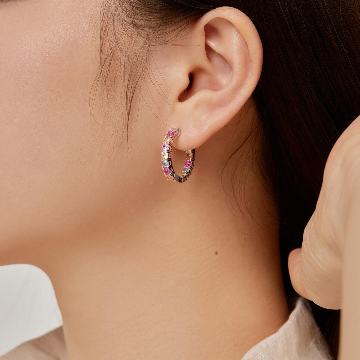 [OAK JURI]Unique Round Cut Daily Earrings