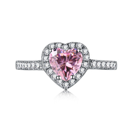 [OAK JURI]Eternity Splashy Romantic Heart Shape Lover Ring