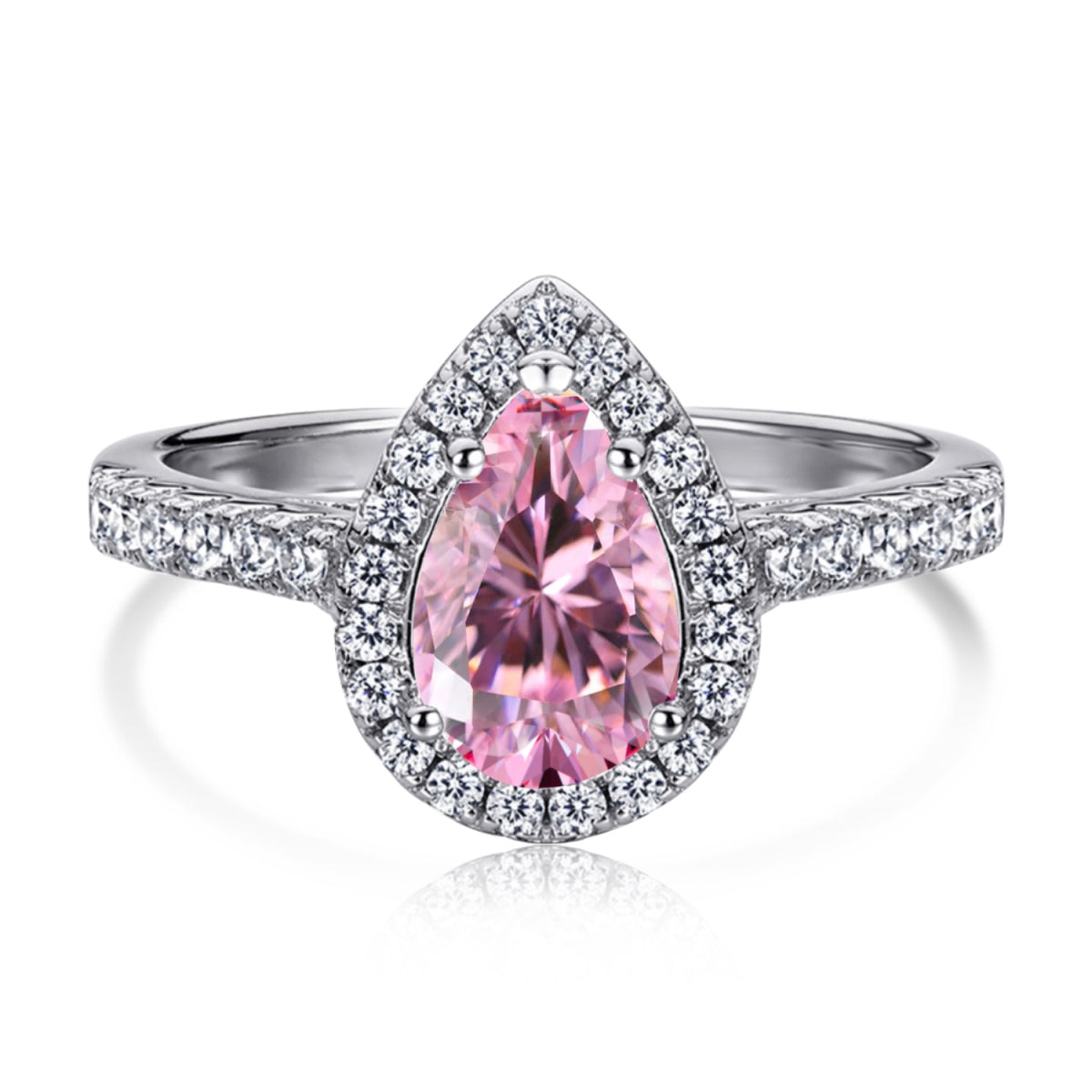 [OAK JURI]1.0 Carat Luxurious Resplendent Water Drop Shape Wedding Ring