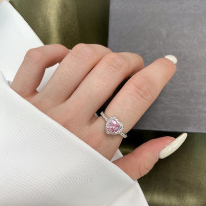 [OAK JURI]Eternity Splashy Romantic Heart Shape Lover Ring