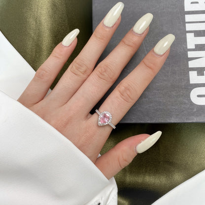 [OAK JURI]1.0 Carat Luxurious Resplendent Water Drop Shape Wedding Ring