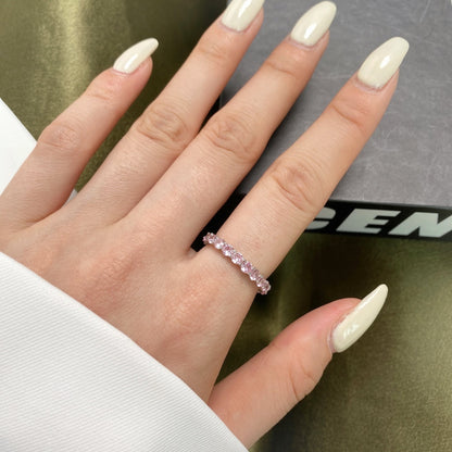 [OAK JURI]Sparkling Round Cut Tennis Ring