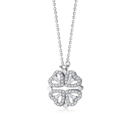 [OAK JURI]Ornate Heart Cut Flower Shape Necklace