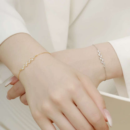 [OAK JURI]Elegant Wheat Leaves Shape Bracelet