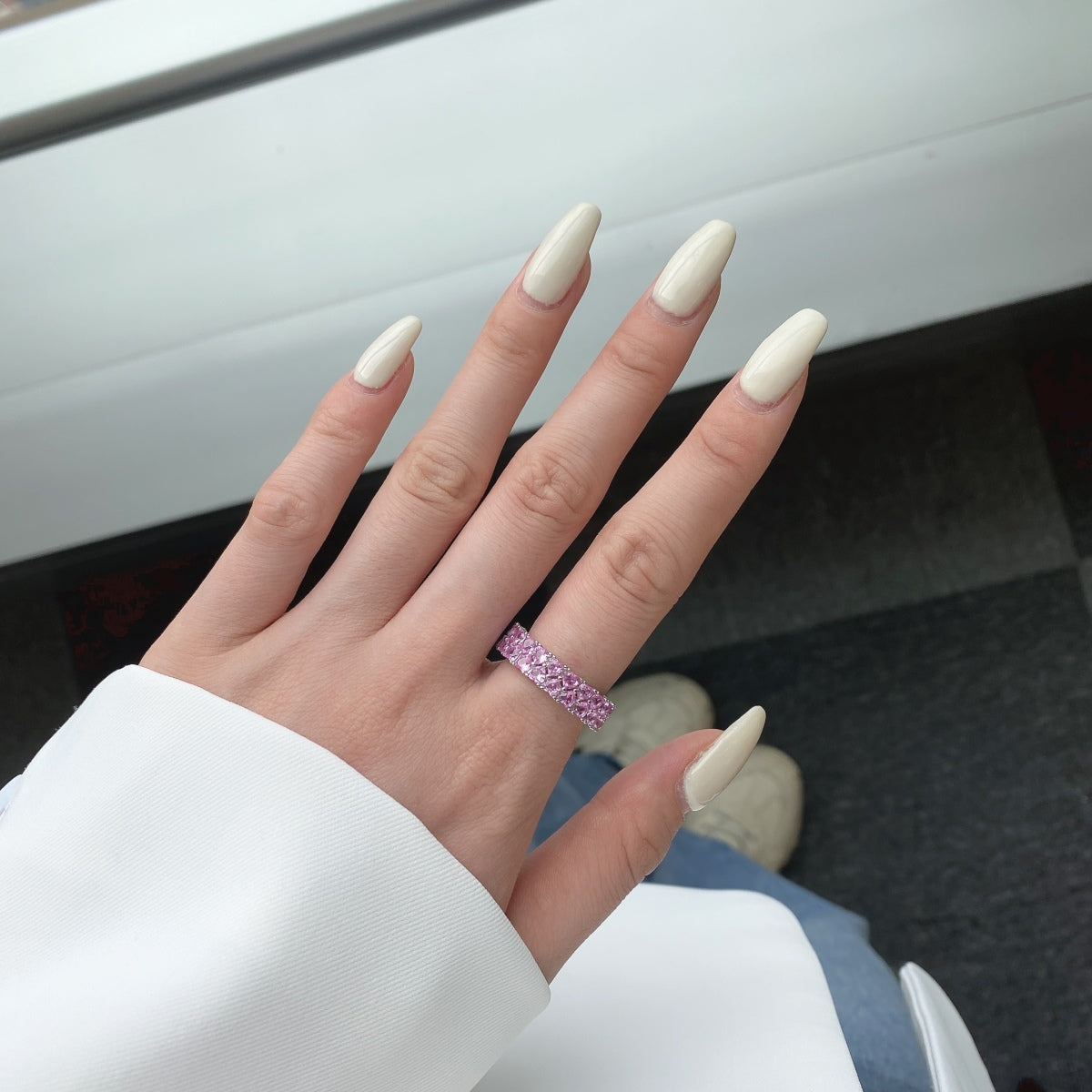 [OAK JURI]Sparkling Full Heart Ring