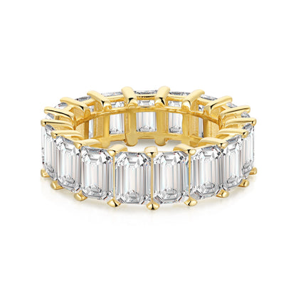 [OAK JURI]0.75 Carat Elegant Emerald Cut Tennis Ring