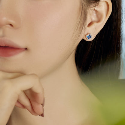 [OAK JURI]Four-Leaf Clover Flower Shaped Earrings