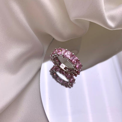 [OAK JURI]Elegant Princess Cut Tennis Ring