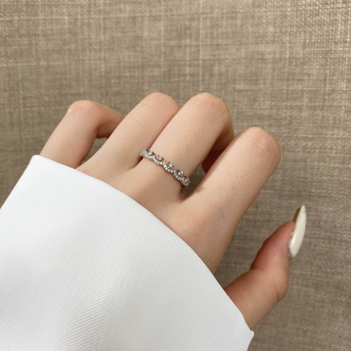 [OAK JURI]Elegant Resplendent Round Shape Party Ring