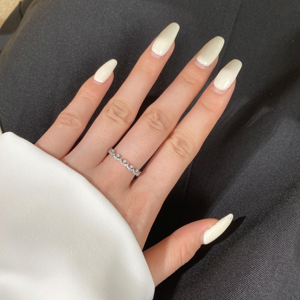 [OAK JURI]Elegant Resplendent Round Shape Party Ring