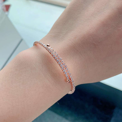 [OAK JURI]Row of Diamonds Round Fashion Bracelet