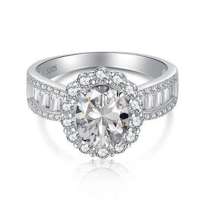 [OAK JURI]1.5 Carat Dazzling Charming Oval Cut Banquet Ring