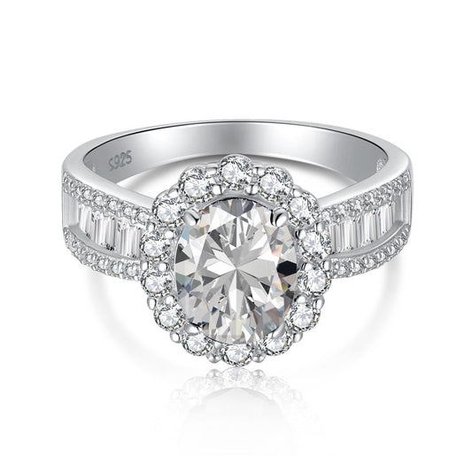 [OAK JURI]1.5 Carat Dazzling Charming Oval Cut Banquet Ring
