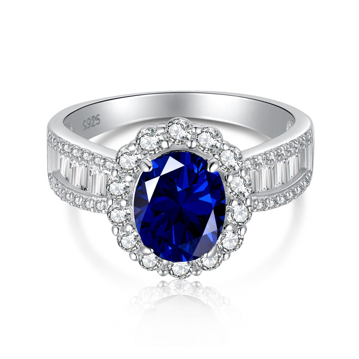 [OAK JURI]1.5 Carat Dazzling Charming Oval Cut Banquet Ring