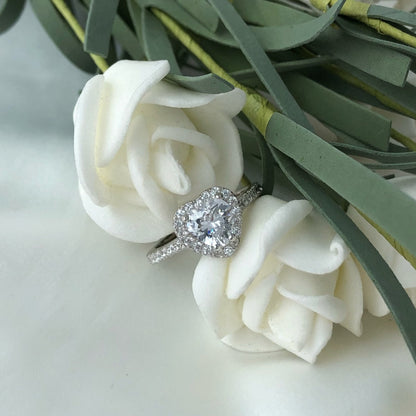 [OAK JURI]Eternity Splashy Romantic Heart Shape Lover Ring