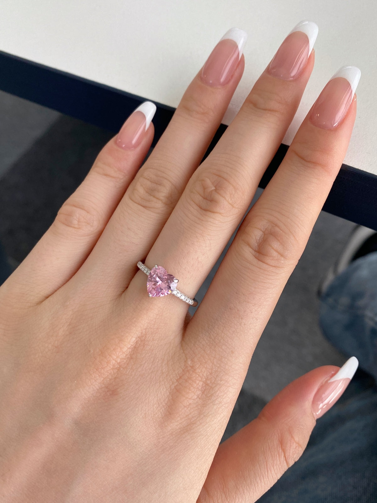 [OAK JURI]2.0 Carat Dazzling Lustrous Heart Cut Lover Ring