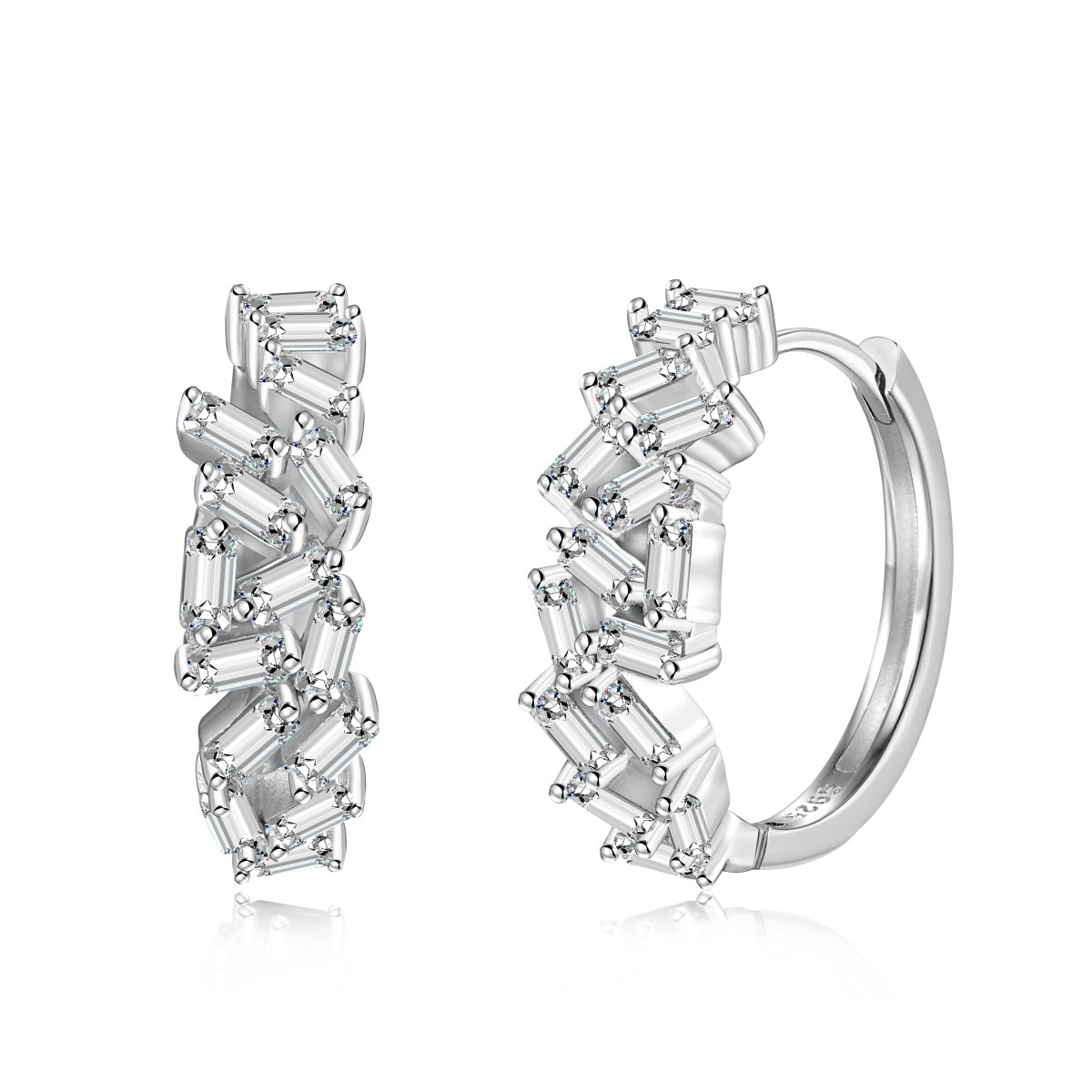 [OAK JURI]Dazzling Colorful Emerald Cut Daily Earrings