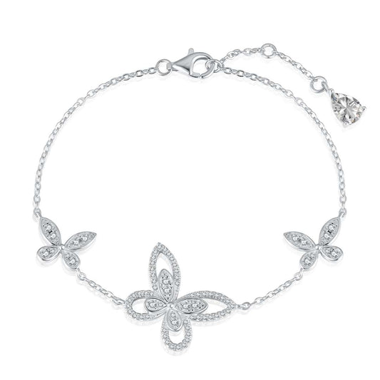 [OAK JURI]Delicate Butterfly Pendant Bracelet