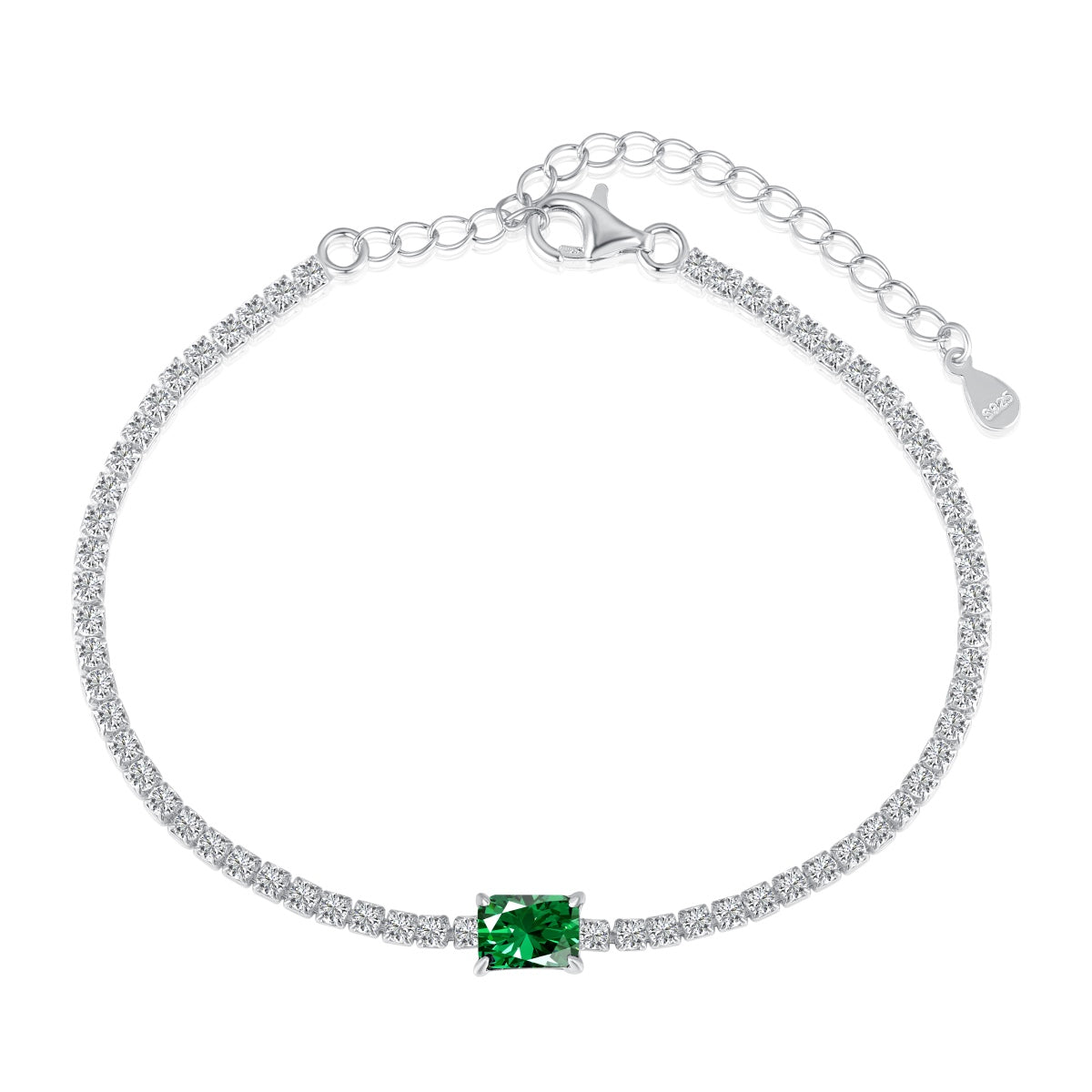 [OAK JURI]1.0 Carat Unique Emerald Cut Banquet Bracelet