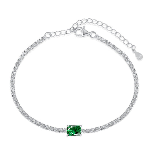 [OAK JURI]1.0 Carat Unique Emerald Cut Banquet Bracelet