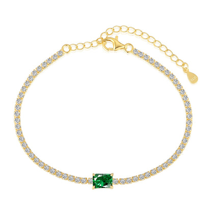 [OAK JURI]1.0 Carat Unique Emerald Cut Banquet Bracelet